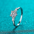 Silver 925 Original Excellent Cut 1 ct Diamond Test Past D Color Heart Moissanite Forever Love Ring Brilliant Gemstone Jewelry