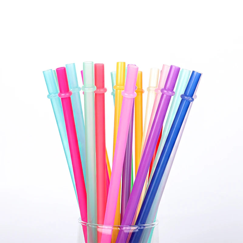 Eco-friendly BPA-free Reusable Drinking Straws Hard Plastic Tumbler Straws for Bar Accessories