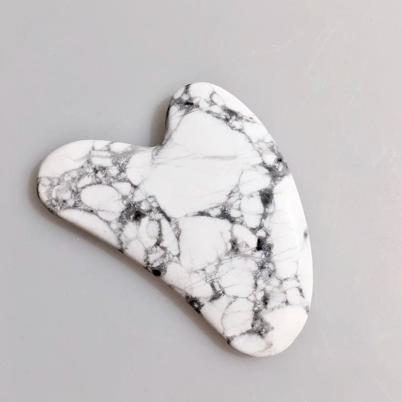 Huiying Authentic howlite stone Jasper guasha board heart shape beauty equipment