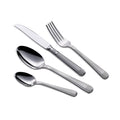 Thick Classic European Polished Mirror Stainless Steel 18/10 Flatware Set with Knife Fork Spoon Stripes Pattern