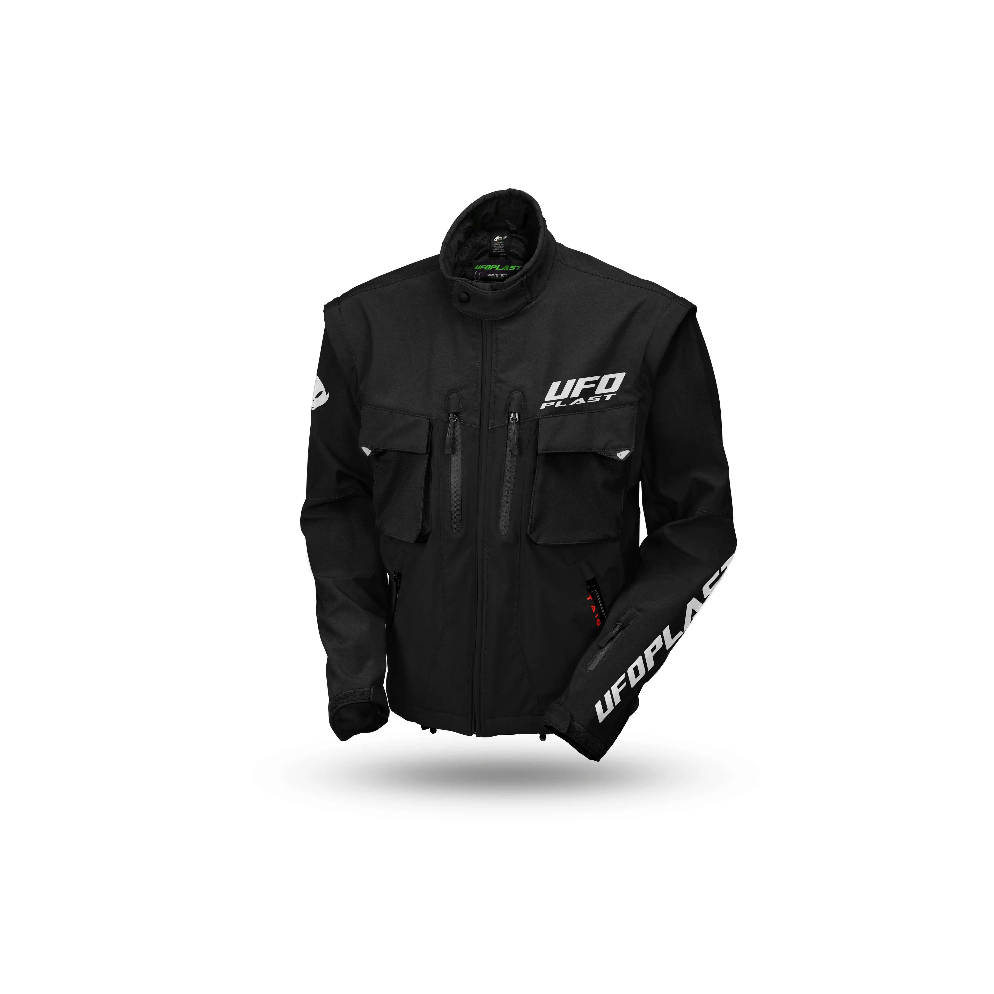 TAIGA ENDURO JACKET in BLACK Genuine Leather with Detachable Sleeves Zippered Closure Size XS XL Made Italy Model JA13001KL-2213