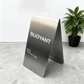 Custom Stainless Steel a Frame Sign Commercial Double Sided Outdoor Floor Stand Advertising Metal Sign Board