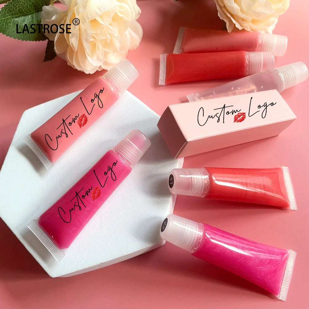 Hot Vegan Lipgloss Pigment Waterproof Wholesale Print Logo Cruelty Free Shimmer Clear Lip Gloss