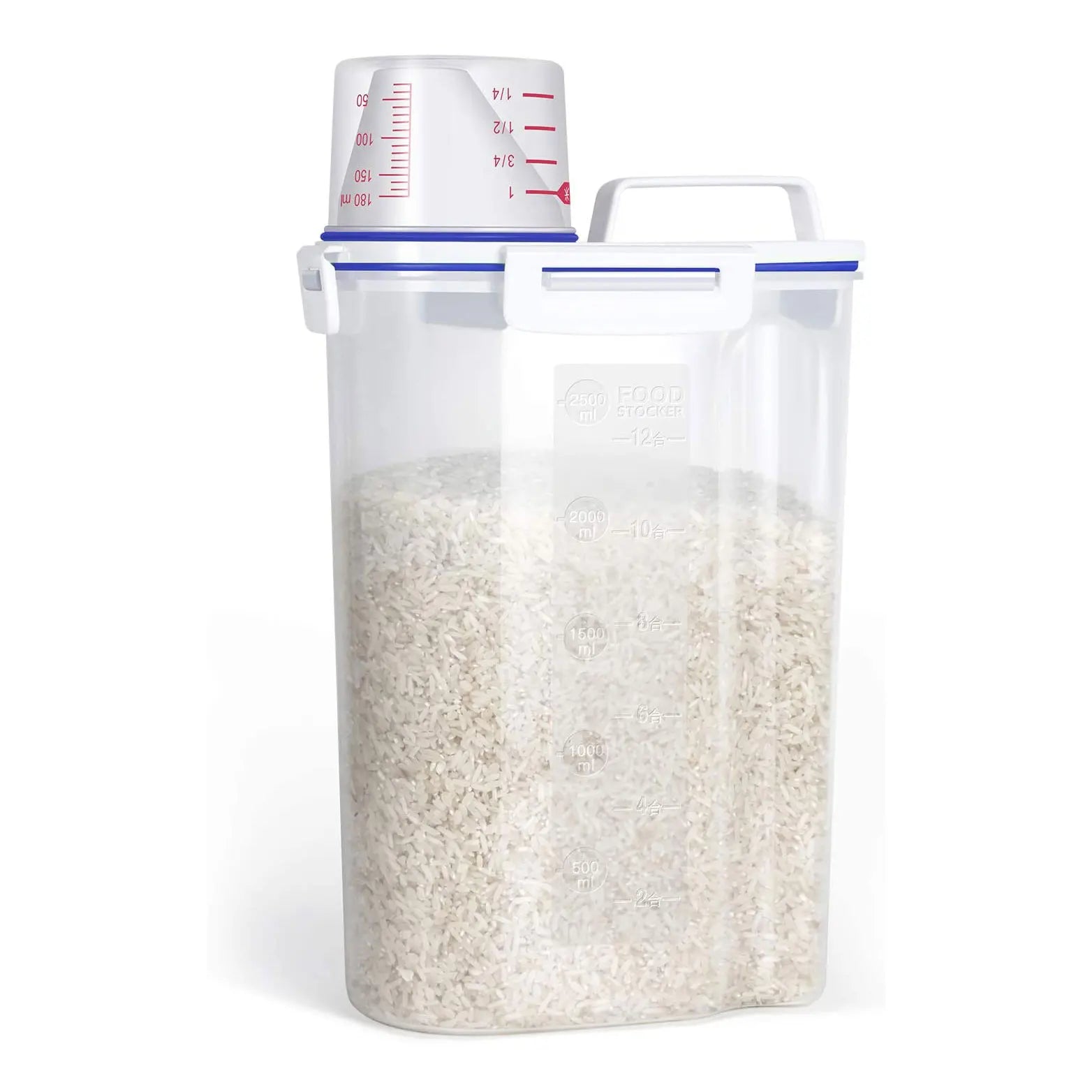 Small 5 Lbs Airtight Dry Food Storage Container Pantry Organization Plastic Cereal Dispenser Rice Bucket Tank Rice Storage Box
