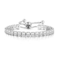 Wholesale Women's Trendy Adjustable 2.5mm 3mm 4mm Crystal Tennis Chain Bracelet Silver Rose Gold Iced Zircon Gold Plated Gift MegaBDM