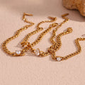 Zircon Jewelry Stainless Steel Chain Bracelet NK Chain Gold Plated Jewelry Fine Jewelry Bracelets