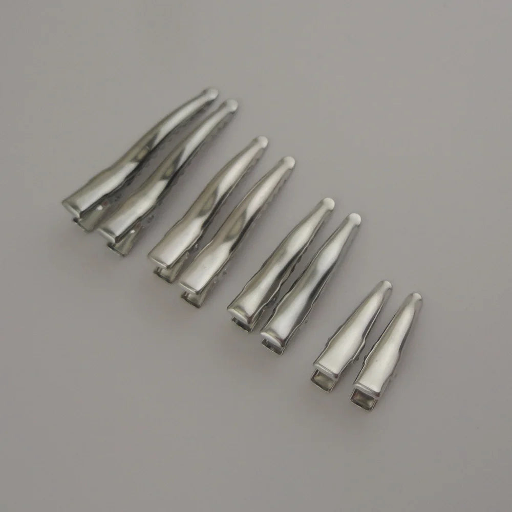 100PCS/Bag 3cm 3.5cm 4cm 4.5cm Single Prong Teethed Metal Alligator Hair Clips Small Plain Beak Hairpins Hair Barrettes