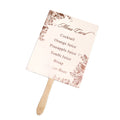 Creative Design Fan Shape Gold Foiling Menu Cards for Wedding Party