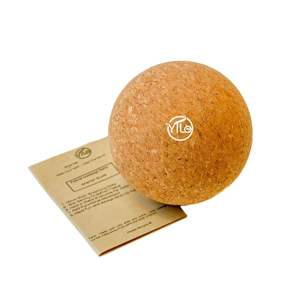 Pilates Eco Friendly Gym Fitness Yoga High Density 100mm Neck Soft Cork Balls Wholesale