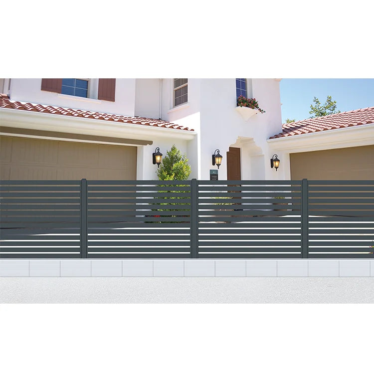Horizontal Slat Fencing Panels Privacy Cheap Metal Aluminum Powder Coating Modern Aluminum Alloy Small Garden Fence All-season