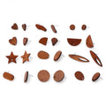 10pcs Wood Ear Post Stud Earrings Findings Geometric Brown With Loop Post DIY Making Earrings Women Jewelry