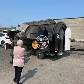 2025 Factory Wholesale Food Truck Trailer Street Mobile Food Cart Outdoor Kitchen With Cooking Equipment for Sale Fast Food Truc