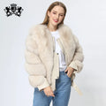 High-end Natural Fox Fur Long Sleeve Winter Coat for Women