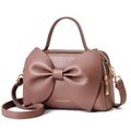 New Plain Leather Bow Zipper Womens Bag Messenger Bag Single Shoulder Bag Commuting Handbags Factory Wholesale