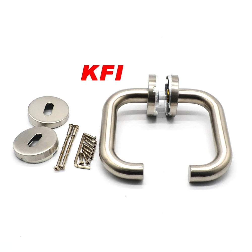 Chrome SS Security Door Handle Good Quality Door Knob for Aluminum Door