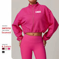 2024 New Cropped Long Sleeve Track Women Activewear Running Training Workout Athletic Fitness Gym Yoga Sport Jacket