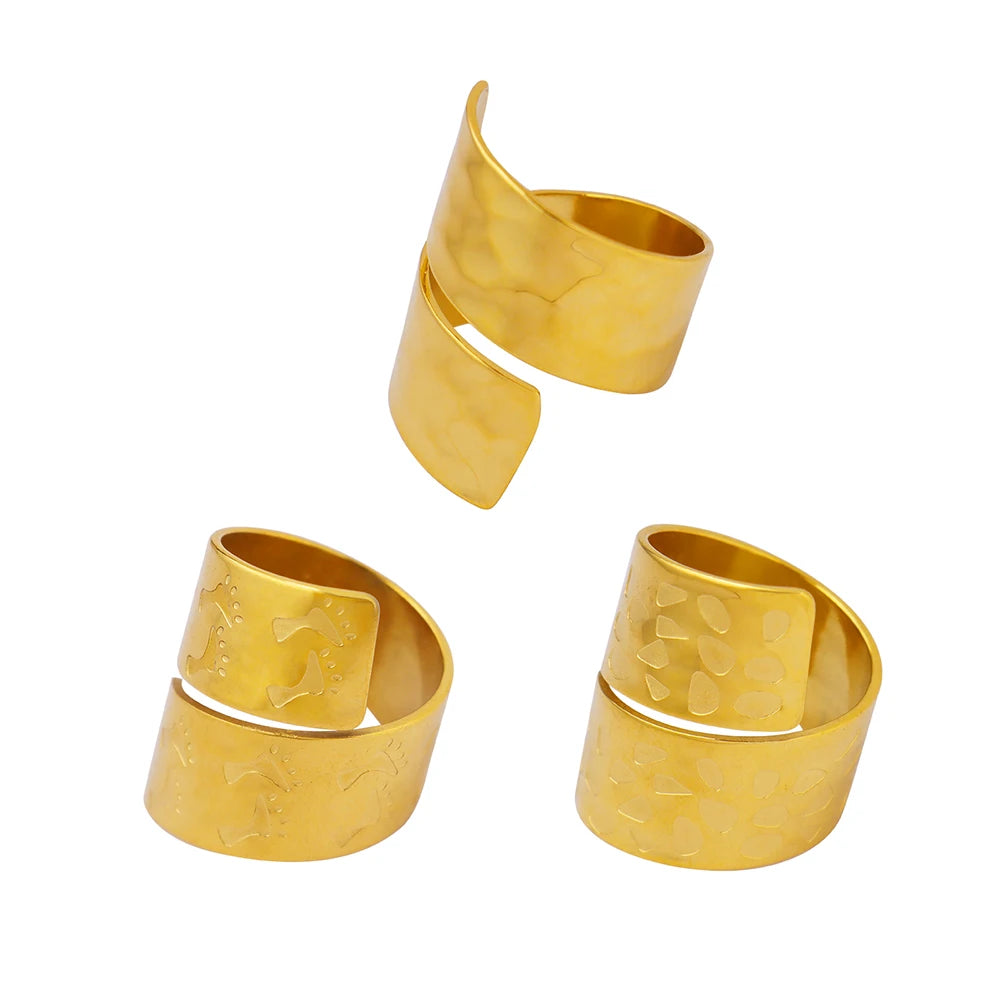 Vintage Geometric Twist Ring Girls' Fashionable Jewelry Stainless Steel Ring