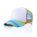 Custom Heat-Transfer Printing Mesh Baseball Caps Mens 5 Panel Blank Plain Foam Trucker Hats Custom Logo Outdoor Beach Wholesale