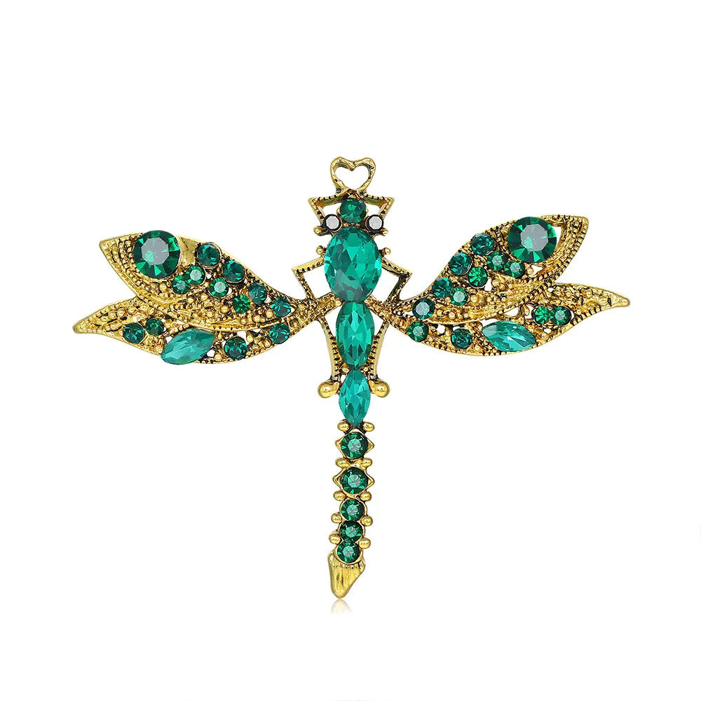 DR958 Fashion Dragonfly Brooch Women Rhinestones Brooch Jewelry Wholesale