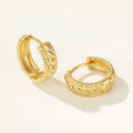 Nagosa Textured 18k Gold Vermeil Women Jewelry 925 Sterling Silver Twist Huggie Hoop Earrings for Women