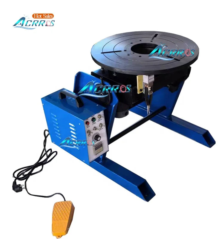 AWP-300 300kg Welding Positioner Turntable Timing Through Hole 220V Welder Positioner with Chuck 400Mm