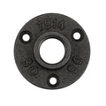 3/4" Natural Black Vintage Retro Malleable Iron Pipe 3-Hole Floor Flange for DIY Home Decor with Low Pressure