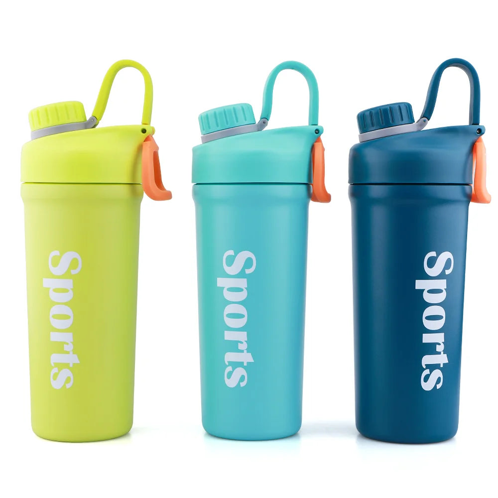 600ml Double Wall Stainless Steel Vacuum Insulated Sports Water Bottle Metal Thermos Flask Shake Bottle