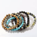 Factory Wholesale Healing Natural 8mm Genuine Elastic Gemstone Bracelets Crystal Natural Stone Bead Bracelets for Women and Men