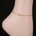 Stainless Steel Gold and Silver Color Zodiac Sign Anklets Foot Jewelry