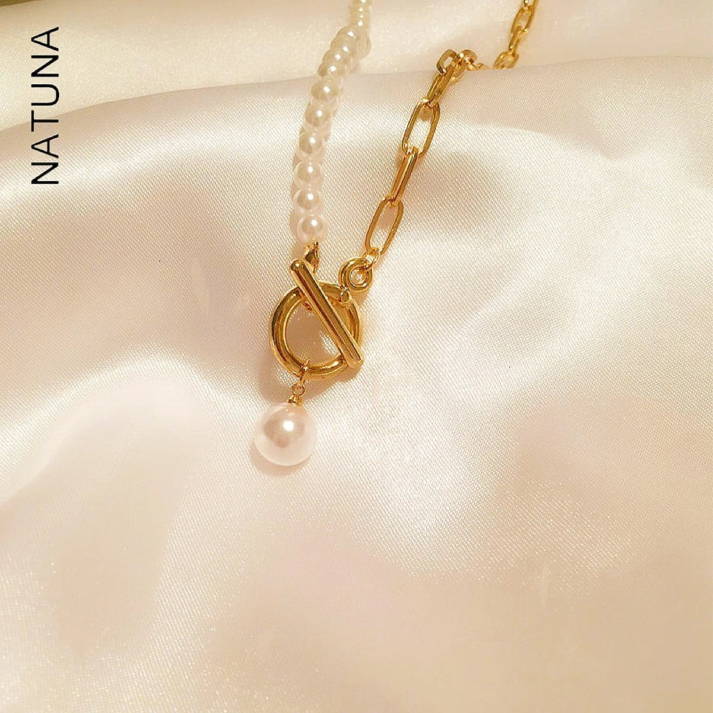 Factory Lady'S 2021 Korean Style New Pearl Unique Design Necklace Long Pearl Necklace Designer