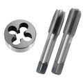 Right Hand Thread Tap and Die Set 2pcs Hand Taps and 1pcs Die Tapping Tool