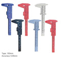Adjustable Permanent Makeup Double Eyebrow Vernier Caliper Measuring Ruler Mini Plastic Scale  Student Tattoo Tool Button