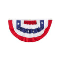 USA Pleated Half Fan Flag American Independence Day Patriotic Flag Bunting US Bunting Flags Indoor Outdoor Banner Decoration