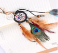 Small Small Wholesale Diy Making Kit Small Mini Peacock Feathers Dream Catcher for Gifts Car Decoration Set