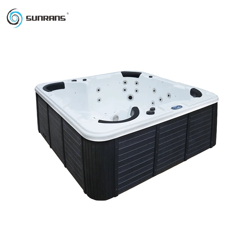 Sunrans 2.2M Outdoor Massage Spa Pool 6 Perons Hot Tub Hydrotherapy Spa Bathtub with 79pcs Jets
