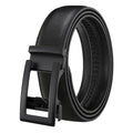 LQbelt Men's Automatic Buckle Belt Simple Design Leather Belts for Male Waistband Ratchet Belt Custom LOGO Factory