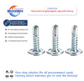 Galvanized 410 Stainless Steel M4 Metric Drill Tail Screws Flat Head Self-Tapping Washer Dovetail Phillips Slot Wafer Head