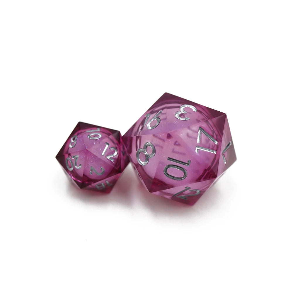 Custom D20 Resin Dice for Dnd Game 33mm Oversize Liquid Core Polyhedral Dice Size 16mm