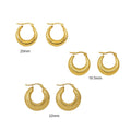 ES1118 Chic Waterproof 18K Gold Plated Hypoallergenic Stainless Steel Fish Scale Croissant Hoops Earring for Ladies