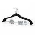 Logo Custom Velvet Hanger Non Slip Boutique Velvet Clothes Hangers With Clips