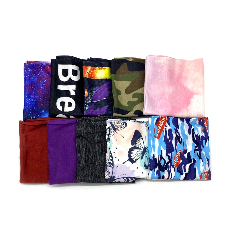 Wholesale Cheap Custom Stock Design fish Bandana Printing Biking 100% Polyester Tube Bandana