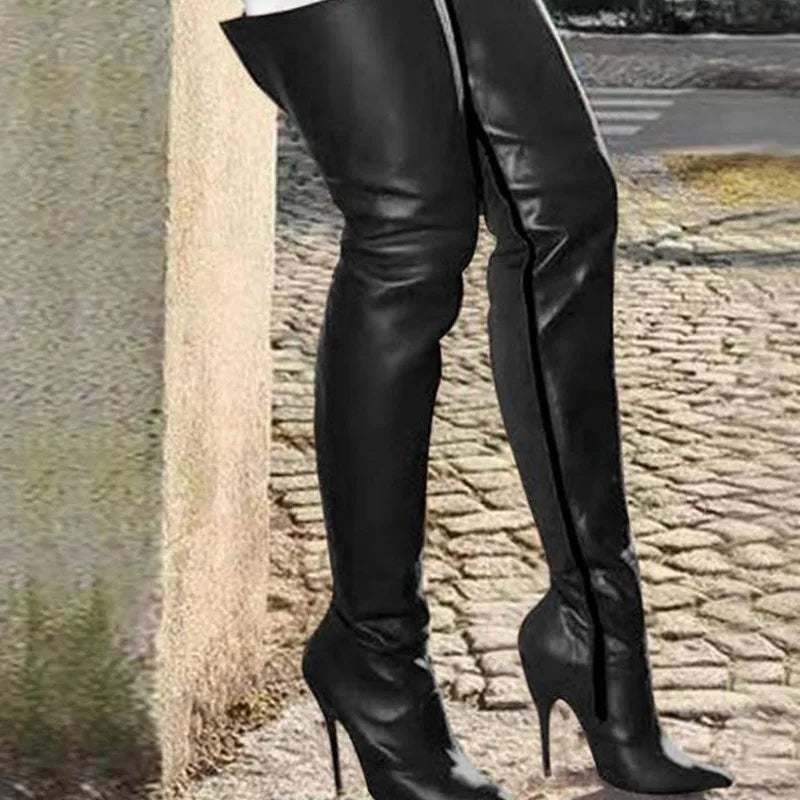 2026 Hot Selling Over the Knee Boots Women Shoes New Style Thigh High Women Heels Stylish Party Pure Color Shoes Women