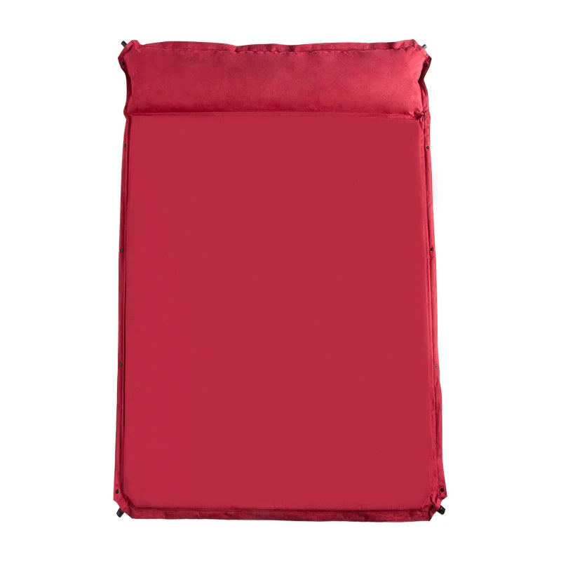 Defeng DF-D005 Upgrade Wholesale PVC Double Size Foldable Automatic Inflation Camping Mattress 2 Plastic Valves Hiking Outdoor