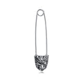 Hiphop Jewelry Stainless Steel Mens Hoop Safety Pin Wolf Earrings