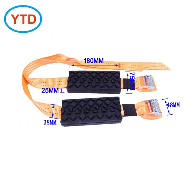 2021 Hot Selling SUV Winter Plastic Safety Chains Car Emergency Anti-Skid Belt with High Visibility LED Lights Travel Kits