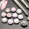 Acrylic Rhinestone Beads Round Flat Back Chamfer Face 8mm-30mm Sizes 16 Facets Hot-Fix Loose Rhinestones for Dresses Clothing