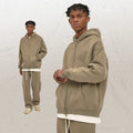 Wholesale Custom Hoodies With Your Own logo 500 GSM Cotton Plain Heavyweight Oversized Hoodies Unisex Custom Logo Men' Hoodies