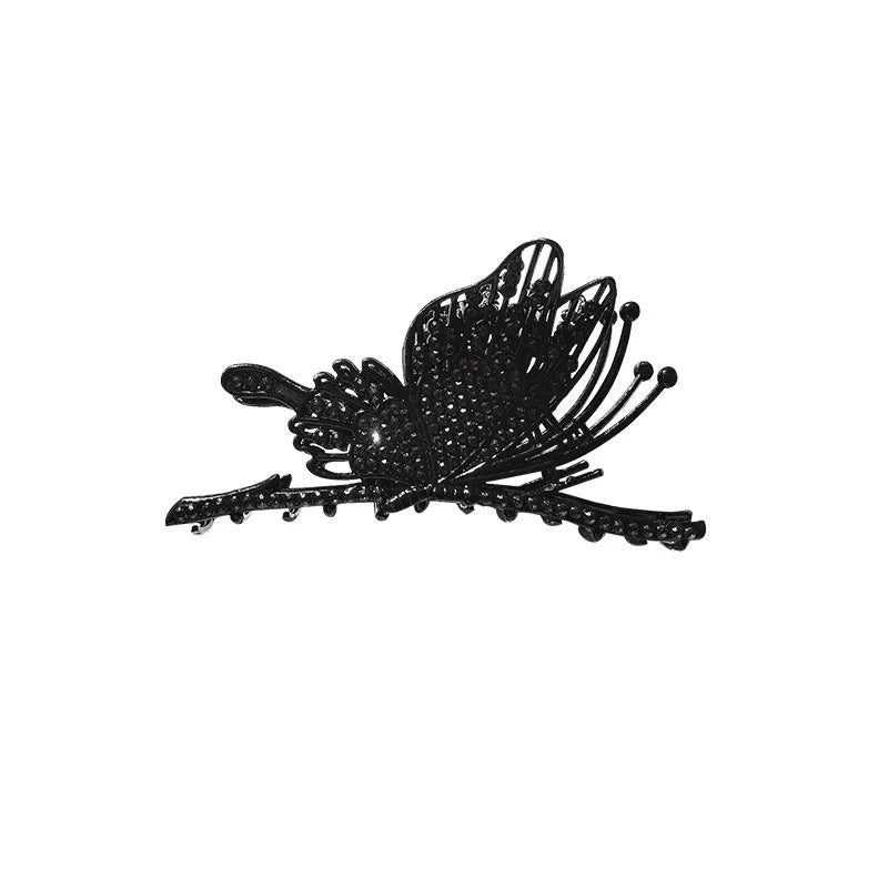 Korean Style Large Back Head Pearl Rhinestone Hairdressing Hair Claws Metal Shark Clip Hair Accessory