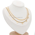 Double Layer Heart Shaped Women Viennois Necklace 18K Gold Plated Custom Zircon Stone Stainless Steel Necklace