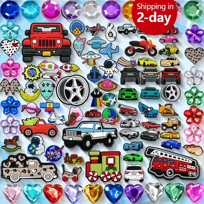 Custom PVC Cartoon Leopard Shoe Charm with Flower Rhinestone Heart Assorted Christmas Shoe Accessories Decorations